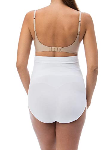 RelaxMaternity 5100 (Blanco, M) Bragas de algodón premamá con Soporte Abdominal, Faja de Maternidad