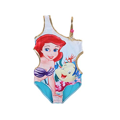 Ropa Bebe NiñA Verano Mermaid Siamese Swimsuit Girls Traje De BañO Fuera del Hombro Lindo