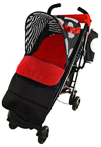 Saco/Cosy Toes Compatible con Maclaren Spitfire para carrito, color rojo