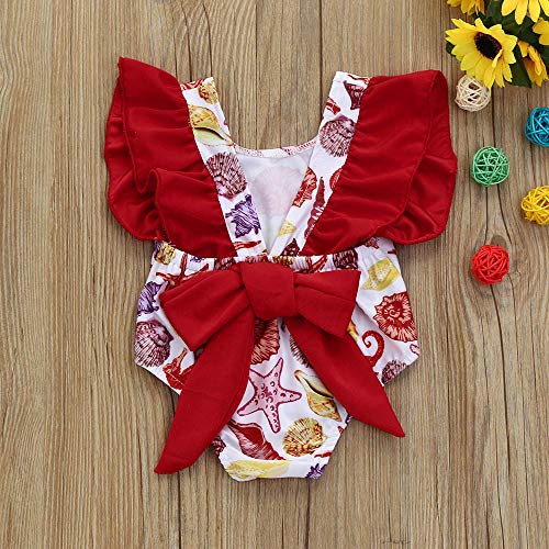 SO-buts baby girl swimsuit - Bañador - para bebé niña Rojo rosso 6-12 Meses