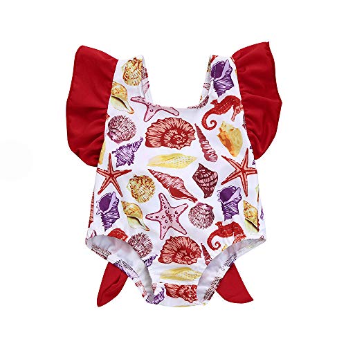 SO-buts baby girl swimsuit - Bañador - para bebé niña Rojo rosso 6-12 Meses