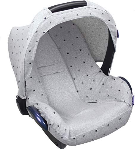 The Original dooky 126823 copriseggiolino coche universal, Light Grey Crowns