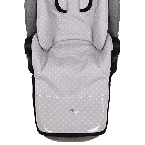 TititNins© - Funda Colchoneta Silla Paseo Cybex Priam Lux 2017-18 ESTRELLA BLANCO