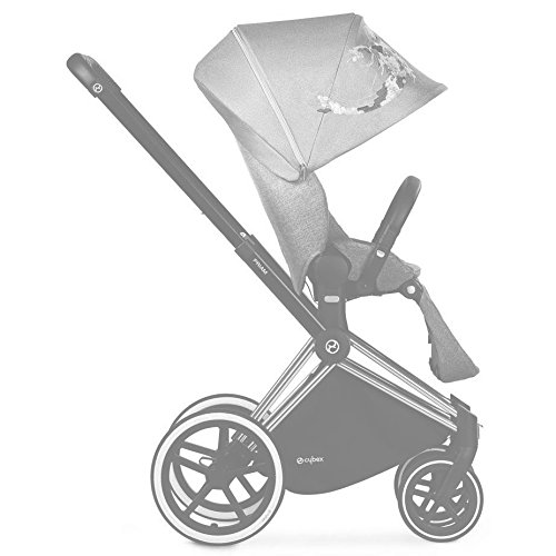 TititNins© - Funda Colchoneta Silla Paseo Cybex Priam Lux 2017-18 ESTRELLA BLANCO