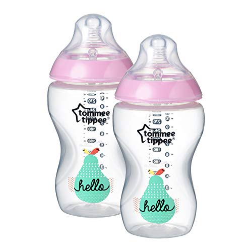 Tommee Tippee Biberones Closer to Nature, 340 ml, 2 Unidades, Rosa