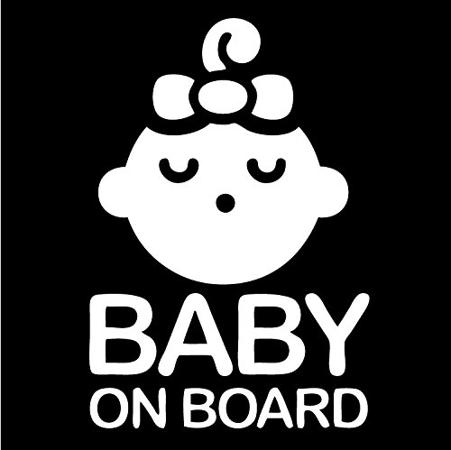 TOTOMO # ALI-021Baby a bordo adhesivo calcomanía cartel de aviso de seguridad para el coche Windows - Seeling Baby Girl