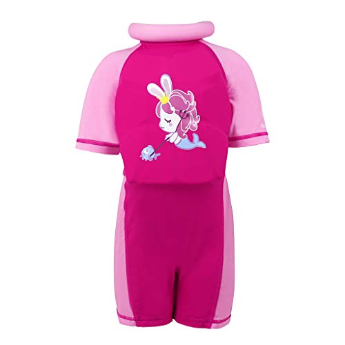 Traje de Flotación para Niñas Niños - Bebé Flotante Bañadores Manga Corta Ropa de Natación UV Protección Solar Traje de Baño Natación Aprendizaje 1-7 Años