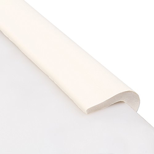 TUKA 4 Metros Protector Borde Anti-Golpe, Forma de U Espuma para Mesa Borde, anticolisión Tira para Seguridad Bebés y niños, Suave Protectores para Mesa de Vidrio, 2X 2M, Marfil, TKD7003-ivory