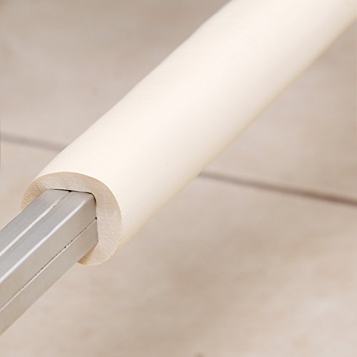 TUKA 4 Metros Protector Borde Anti-Golpe, Forma de U Espuma para Mesa Borde, anticolisión Tira para Seguridad Bebés y niños, Suave Protectores para Mesa de Vidrio, 2X 2M, Marfil, TKD7003-ivory