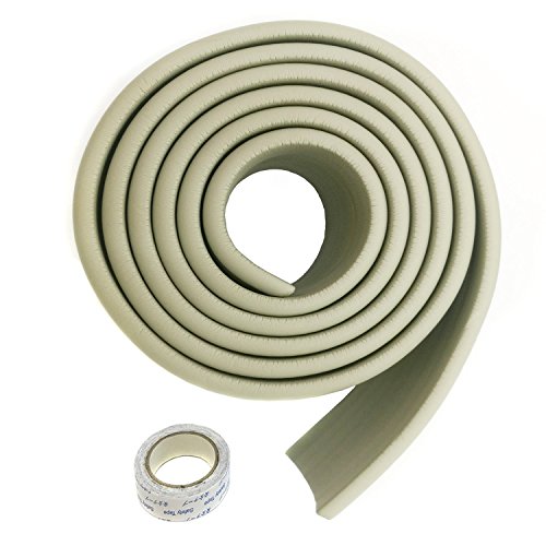 TUKA Multiusos Protector Espuma, 200cm x 80mm x 8mm Universal anticolisión Protector Rollo para Superficie Dura & Bordes, anticolisión Protección Tira para Bebés y niños, Gris, TKD7002-grey