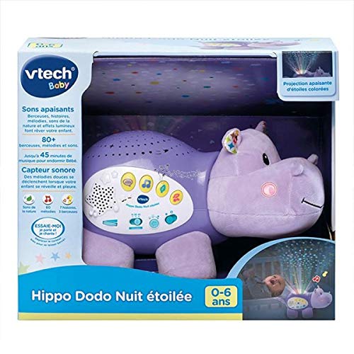 VTech Baby - Proyector musical Popi estrellitas, color púrpura, versión francesa