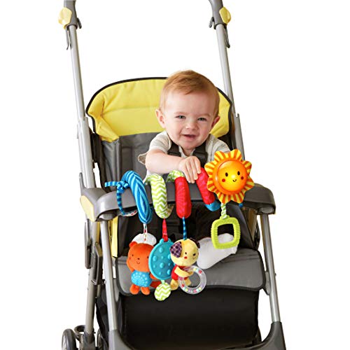 VTech- Espiral Canciones y Animales Colgante Peluche para Silla, Carro de Paseo electrónico Interactivo. (3480-522122)