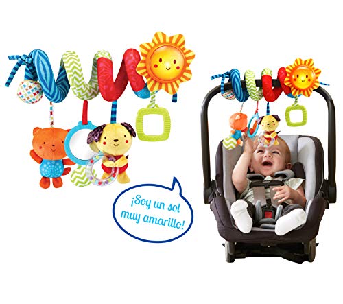 VTech- Espiral Canciones y Animales Colgante Peluche para Silla, Carro de Paseo electrónico Interactivo. (3480-522122)