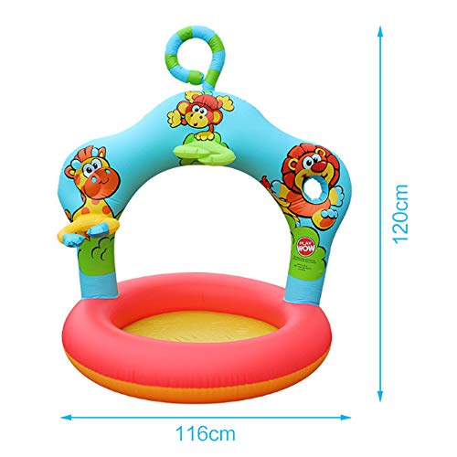 WWSUNNY Piscina Infantil Hinchable， Flotador Inflable la diversión del Agua de la Piscina Centro Salon Juego de la Familia Piscina del Patio Trasero Juguetes inflables para niños