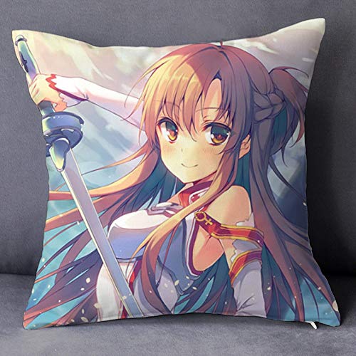 YUBAIBA Anime Almohada, Plaza Almohadilla de la Felpa, Sword Art Online Yuuki Asuna, Animado Almohada, sofá Almohada Decorativa, Animado 2D periférica de Coches Siesta Almohada, de un Lado Almohada