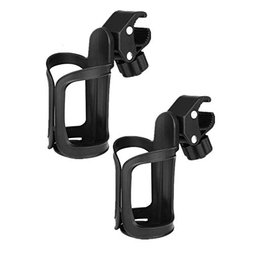 2 Pcs Portavasos de Bicicleta,Bainuojia Universal Porta Botellas para Bebidas Rotación de 360 Grados Jaula de la Botella de Agua para Bicicletas de montaña, cochecitos de bebé, Silla de Ruedas