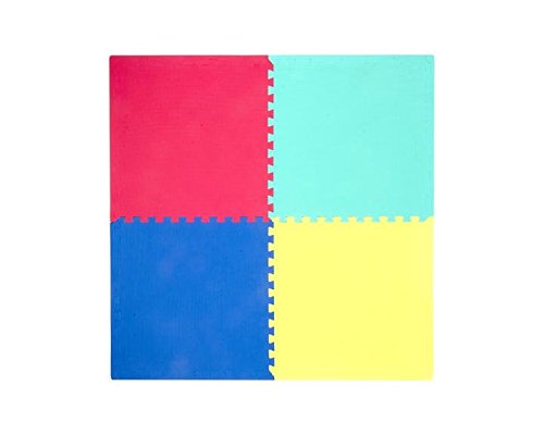 4 x Suelos Para Niños Y Infantiles EVA Puzzle Colchonetas 60cm x 60cm x12mm con reverso antideslizante