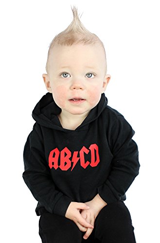 AB/CD Rock n Roll Camiseta con capucha para niños o niñas | Camiseta de manga larga para niños/bebés/bebé camiseta divertida – Baby Shower, regalos de 1st cumpleaños (3-4 Años)