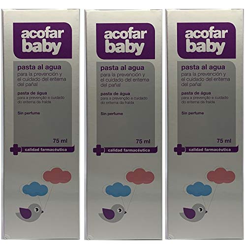 ACOFARBABY PASTA AL AGUA SIN PERFUME PACK OFERTA 3 ENVASES 75ML