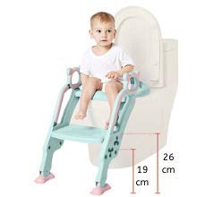 Adaptador WC para Niños con Escalera Antideslizante, Altura Ajustable-Reductor WC/Orinal Plegable para Niños.