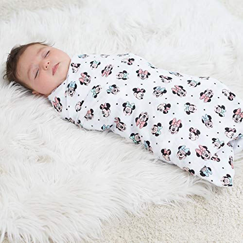 Aden Esencial Swaddle 100% Muselina algodón - Minnie Rainbows, Paquete de 4