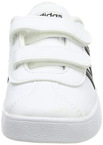 Adidas VL Court 2.0 CMF I, Zapatillas de Gimnasia Unisex bebé, Blanco (FTWR White/Core Black/FTWR White FTWR White/Core Black/FTWR White), 25 EU