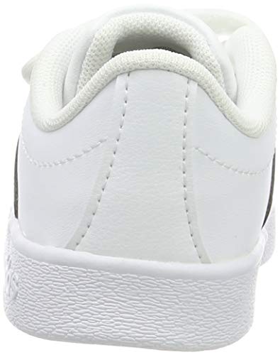 Adidas VL Court 2.0 CMF I, Zapatillas de Gimnasia Unisex bebé, Blanco (FTWR White/Core Black/FTWR White FTWR White/Core Black/FTWR White), 25 EU