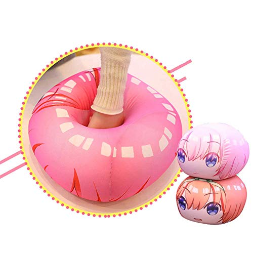 Ailin Onlinel Quintessential Quintuplets Manta Almohada, 12 Inch Redondo Anime Caracteres Peluche Muñeca para Hogar Sofá Decoración - Nakano Yotsuba