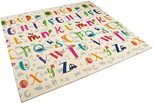 Alfombra infantil plegable Suelo para bebes acolchado alta calidad resistente 2 caras 180 cm x 160 cm (Modelo 2)