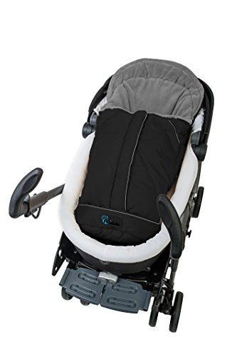 Altabebe Nordic - Saco de invierno para silla de coche, 0-12 meses, color negro/gris claro