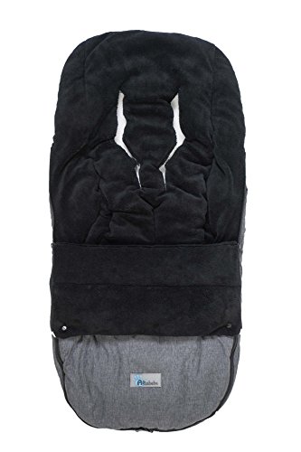 Altabebe Travel Alpin - Saco de invierno para las sillas de paseo Bugaboo & Joolz, 12-36 meses, color gris oscuro/negro