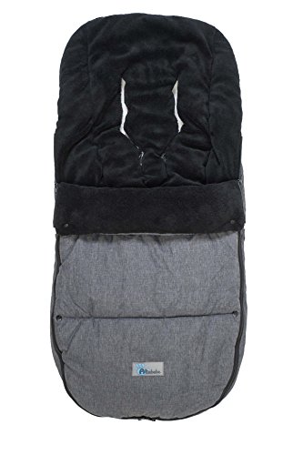 Altabebe Travel Alpin - Saco de invierno para las sillas de paseo Bugaboo & Joolz, 12-36 meses, color gris oscuro/negro