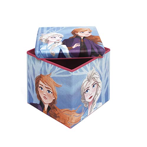 ARDITEX WD12905 Asiento Guardatodo Textil Plegable de 30x30x30cm de Disney-Frozen II