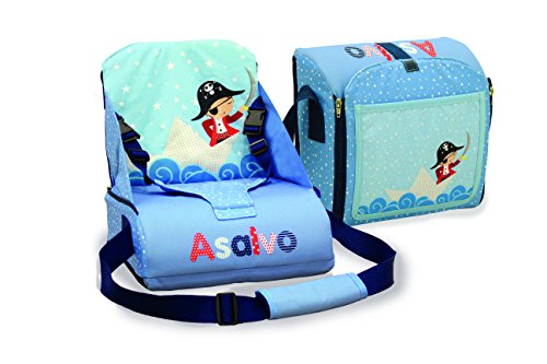 Asalvo 14023 - Trona de viaje, diseño barquito de papel, color azul