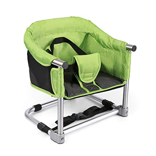 Asiento Elevador Portátil Asiento de Alimentación de Viaje, Trona Plegable para Bebé con Bolsa de Transporte para el Hogar y los Viajes, Correas de Silla Elevadora a la Mesa de Cocina