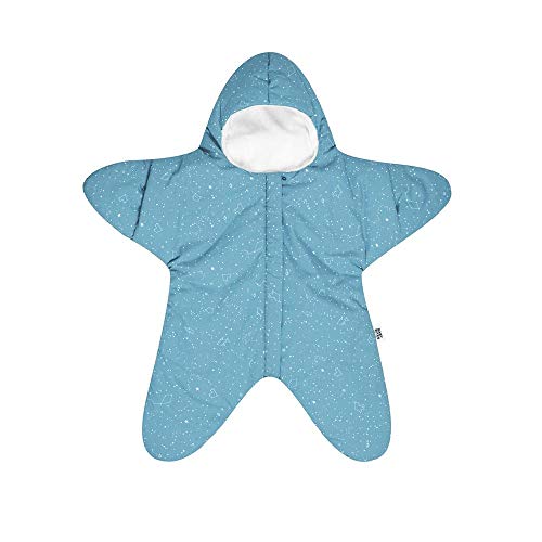 Baby Bites ORIGINAL - Saco estrella TURQUESA estampado CONSTELACIONES - Modelo ENTRETIEMPO