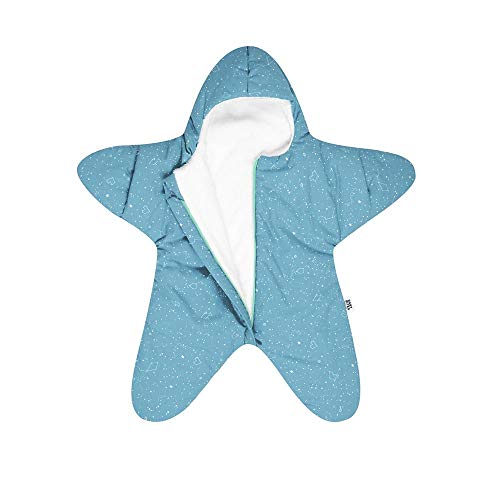 Baby Bites ORIGINAL - Saco estrella TURQUESA estampado CONSTELACIONES - Modelo INVIERNO