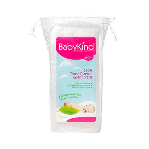 BabyKind Discos de algodón de tamaño extragrande, Pack de 6 x 100 unidades