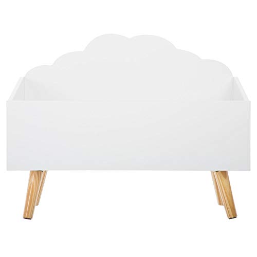 Baúl de juguetes Mueble de almacenamiento - Forma Nube - Color BLANCO