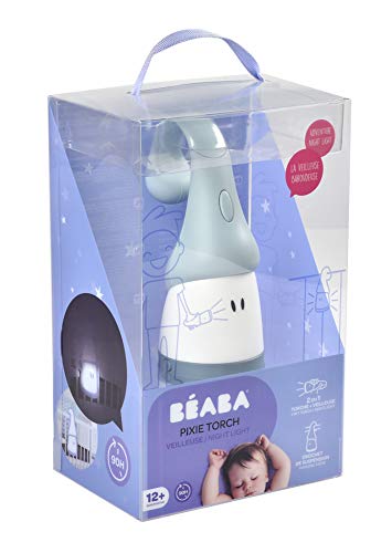 Beaba - Luz nocturna para niños y bebés, portátil inalámbrico, diseño ergonómico, larga duración, 90 h, color rosa Bleu Perle