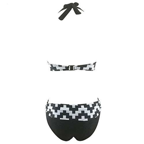 Bikinis Mujer 2019 Push up Sexy de Lunares de Playa Conjunto de Traje de BañO Estampado Bohemio BañAdores con Relleno Sujetador Tops y Braguitas Ropa de Playa vikinis riou (Blanco, S)