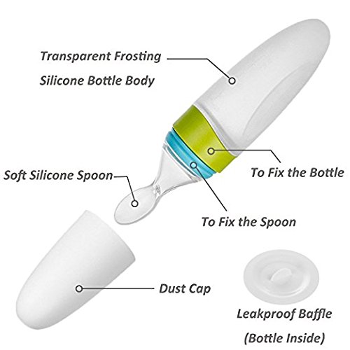 Binnan Biberón de Alimentación con Cuchara, Cuchara Dispensadora de Comida Infantil