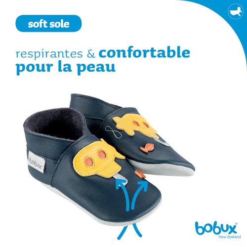 Bobux BBG 4243 - Zapatos para bebé, diseño de búho, color marrón marrón Talla:talla 4 XL