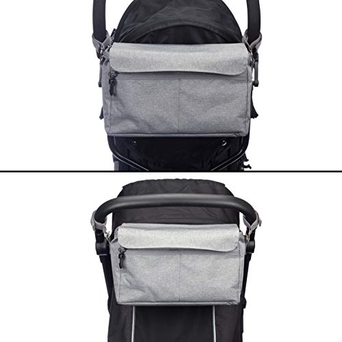 Bolsa organizadora XL para cochecito o silla de paseo de BTR. Gris