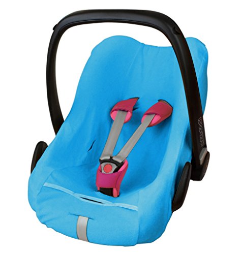 byboom – Rizo funda de verano, colchón para portabebés, Auto asiento, por ejemplo Maxi Cosi cabriofix, City, Pebble; Diseñado en Alemania, fabricado en la ue, color: azul