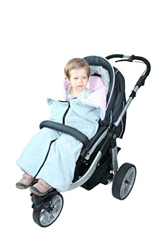 ByBoom – Saco de abrigo 2 en 1 para primavera, verano, otoño, universal, para portabebés, asiento de coche, por ejemplo, para Maxi-Cosi, Römer, para cochecito o silla de paseo; antracita/aqua