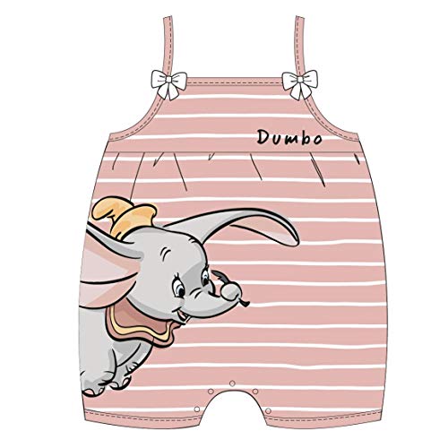 Cerdá Dumbo de Bebe Niña-100% algodón Pelele, Gris, 12 Meses para Bebés