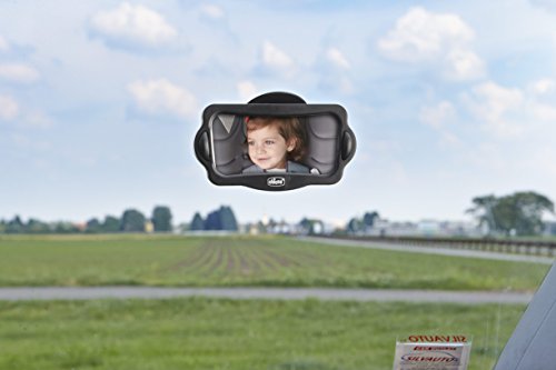 Chicco 06079520000000 - Espejo Retrovisor para el Asiento Trasero del Niño para Contacto Visual, Color Negro