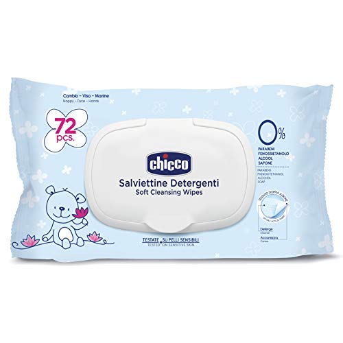 Chicco Natural Sensation - Toallitas limpiadoras húmedas de bolsillo, 16 uds