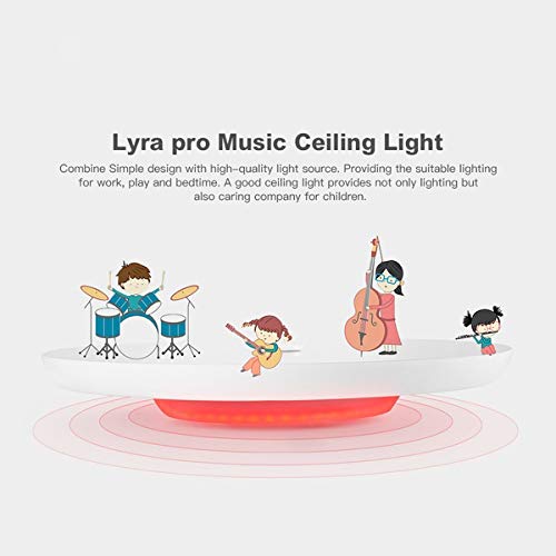 CHYSONGOODS （Versión mejorada）48W 50cm/19.7Inch redonda Plafón lampara led techo colores brillo iluminación de techo de interior con altavoz bluetooth y mando a distancia para habitación,cocina,sala